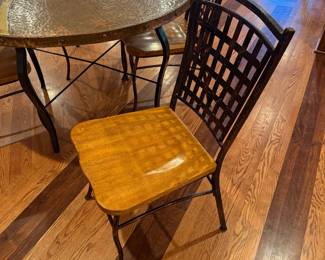 Custom Copper Topped Table Set