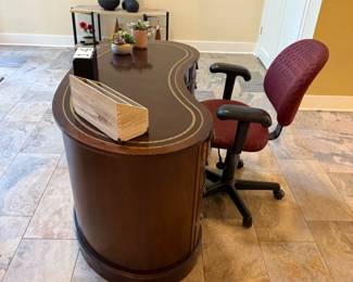 Vintage Kidney Shaped Desk