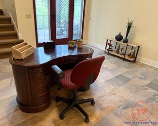 Vintage Kidney Shaped Desk