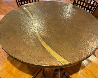 Custom Copper Topped Table Set
