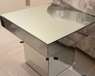 1970s Vintage Post Modern Hollywood Mirror Side Table (I have 2)