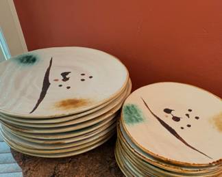 Baum Brothers' Splash Collection -Dinner and Dessert/Salad Plates (9) each