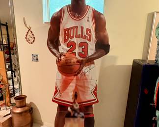 Autographed Michael Jordan life size cardboard stand