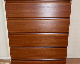 Mid century “Danish modern Teak 5 Drawer Chest