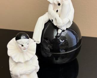 VINTAGE TASTE SETTERSIGMA PIERROT MIME CLOWNCeramic trinket bowl