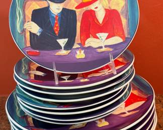 Vintage Sango "Cafe Americana" Dinner and Dessert Plates