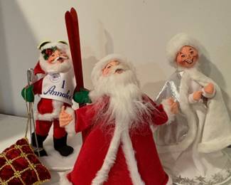 Annalee Winter Snow Queen doll— Annalee Christmas 1993 Champion—-Annalee Santa