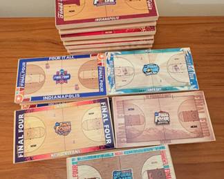 NCAA Final Four tournaments. These are often made from the actual court flooring