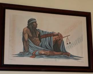 Framed and Signed Print Arthur Armstrong