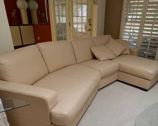 Italsofa (Cali) leather sectional sofa. (one)