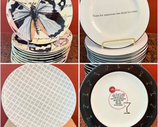 Pottery Barn Retro Bar Martini Appetizer /Dessert Plate (16)