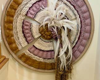 Very Large handcrafted woven wall hanging,
