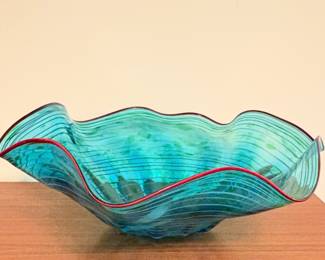 Hand-blown art glass bowl by Dan and Joi LaChaussee.