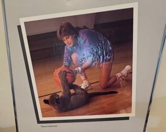 Autographed framed poster Nancy Lieberman