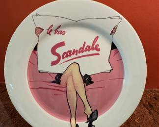 "Le Bas Scandale" decorative plate by Rosanna, Inc.