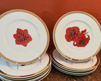 Vintage Amaryllis Dessert/Salad Plates Made
Poland