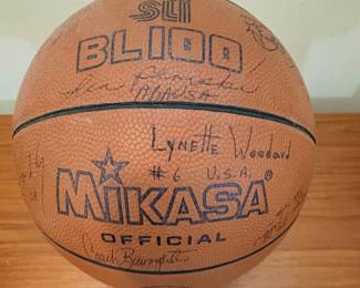 Basketball for USA Women’s Basketball Team. Signed by Lynette Woodard and other players and coaches