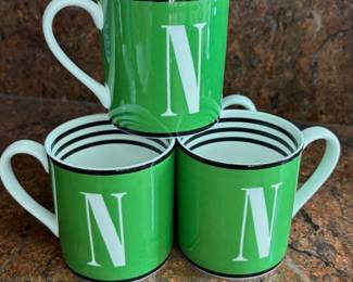 Kate Spade Letter “N” Mugs