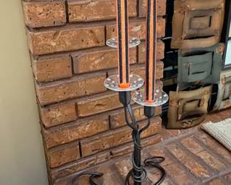 Three arm candelabra.