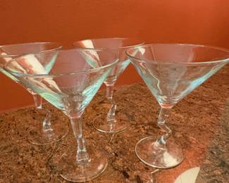 Libbey Z Stem Martini Glasses