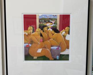 “Bathing " signed lithograph (30/50)