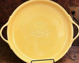 Pottery Barn "Paella" yellow serving plate