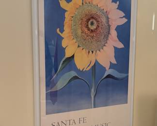Framed Poster Santa Fe Chamber Music Festival featuring the artwork of Georgia O'Keeffe.