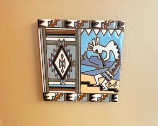 Earthtones Cleo Teissedre Designs. Tile Wall Hanging