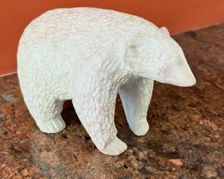 Hand carved Alabaster Bear