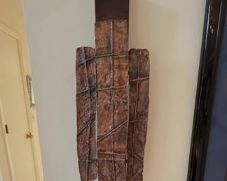 Copper sculpture (signed) by artist