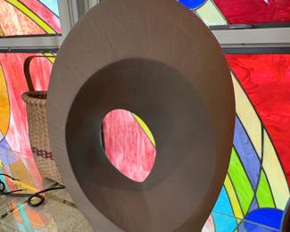 Crate & Barrel Alura Cream Open Vase.