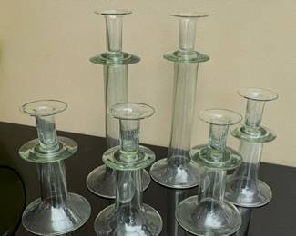 Pottery Barn Savoy taper candle holders