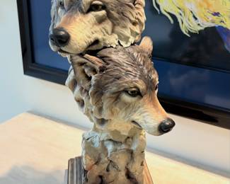 “Kindred” - Wolves Sculpture by Stephen Herrero