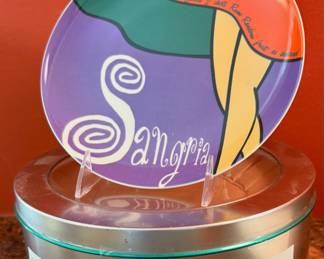 “Retro Barware" appetizer plate set 6 (May Department Store)