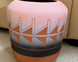 Sioux pottery signed —