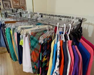 Ladies Shorts— mostly size 14-16. (Golfing Shorts, Blue Jean Shorts) Golfing Shirts