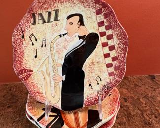 "All That Jazz" collection by Ambiance
hand-painted designs -each plate has a different Jazz Theme