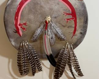 Native American ceremonial or war shield— Lakota Sioux
