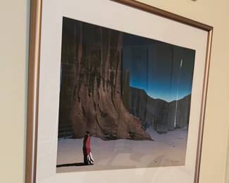 "Canyon de Chelly Night" by the Navajo artist R. C. Gorman. signed print