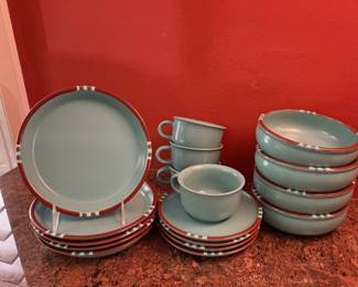 Dansk International Designs Japan Mesa Stoneware Turquoise Teal Set