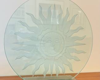 Etched Glass Sun Catcher (signed)