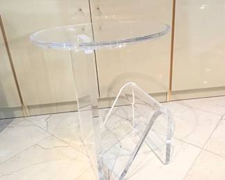 Shlomi Haziza Acrylic Side Table and Magazine holder