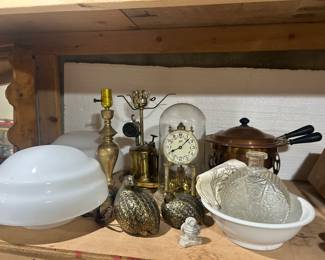 Vintage double copper pot chafing dish