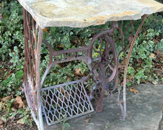 Converted sewing machine base