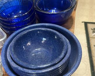 Blue enamelware