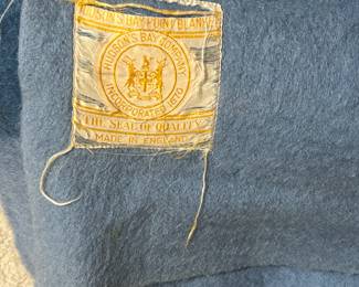 Blue Hudson wool blanket