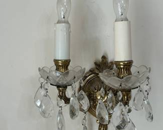 Brass wall sconce-matching pair