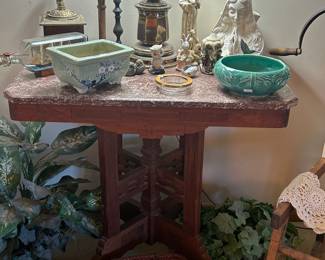 Marble top antique table