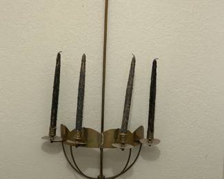 Large brass candelabra