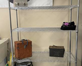 Metal Shelving Unit.